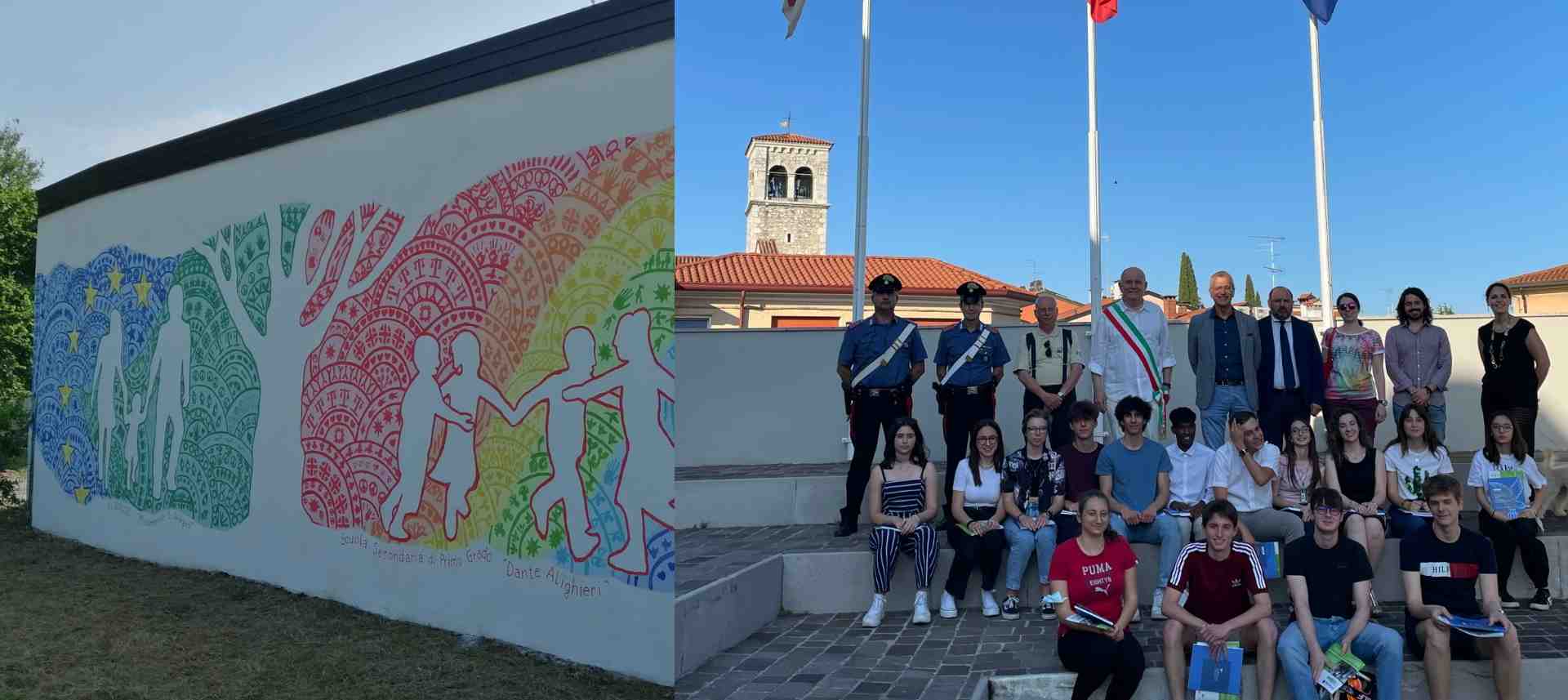 Immagine per Staranzano consegna le costituzioni e inaugura il murales della libertà e democrazia